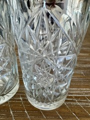 VTG Set of 2 Libbey Hobstar Tumblers Highball Heavy 16 oz. 6″ Tall