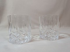 Galway Crystal Glasses Lot of 2 Ireland Double Old Fashioned Whiskey