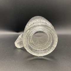 Vintage Indiana Glass Crystal Ice Tree Bark Footed Mug Tankard Clear