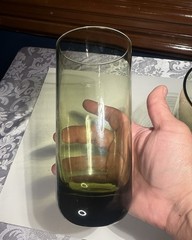 Vintage Hand Blown Olive Green Highball Glasses – MCM Barware Set of 2