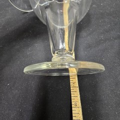 Clear Pressed Glass Goblets Set 4 Footed Water Wine Glasses Contemporary Modern