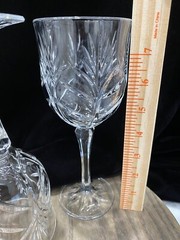 RETIRED 5th Ave PORTICO Water Wine Goblets Crystal Clear Ind. 7 7/8” VTG