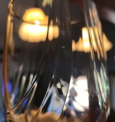 4 Vintage Lenox Crystal Wine Glasses Cobalt Blue Stem Dual Swag Draped Gold Rim