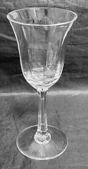 Set of THREE Lenox Crystal ALLURE 6 3/4″ Optic Wine Goblets EXCELLENT