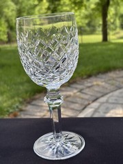 Waterford Crystal Pre2009 Powerscourt Cut 7 5/8th» Water Goblet Excel. Used Cond