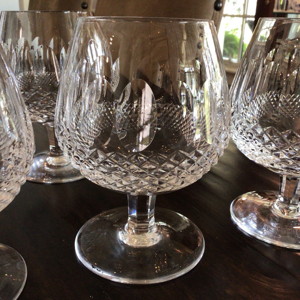 Waterford Colleen Brandy Snifter Short Stem Vintage Crystal Barware Multiple Av