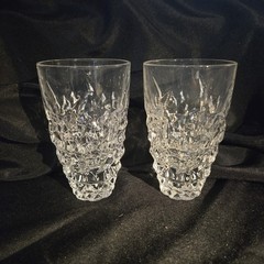 Cut crystal highball glasses by Sasaki in the ‘Ice Crystal’ pattern