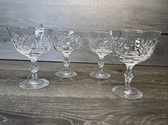 Imperlux East GERMANY Handcut Lead Crystal 5-3/8” Sherbet Stemware