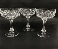 Mikasa Buckingham Champagne Coupe Tall Sherbet Dessert Glasses Set Of 3