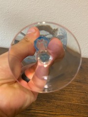 SET(4) VTG FOSTORIA Azure Blue JUNE Pattern Water Goblets 8.25″H DISCONTINUED