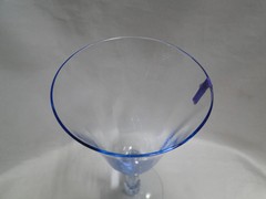 Cambridge 3130 Moonlight Blue, Optic: Water or Wine Goblet, 7 1/4″, As Is
