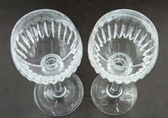 Maribor Hock Wine Crystal Glass Set of 2 Goblets by Royal Gallery 8”