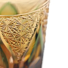 9oz/250ml Green and Blue Japan Style Kiriko Set Crystal Whiskey Glasses Tumbler