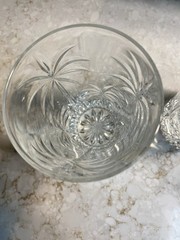Godinger Cut Crystal Palm Tree Highball Glasses [Set of X] South Beach Tumblers