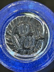 Kosta Boda MINE Ulrica Hydman Vallien UHV Glass Tumbler – Sweden – Blue Swirl