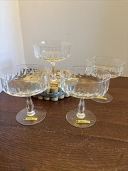 Noritake CRYSTAL HARRIET SHERBET/CHAMPAGNE 4 3/8″ Set Of 4 New With Tags