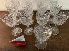 9 Red Wine Glasses Lagny Model Crystal By Baccarat (Price per Unit)