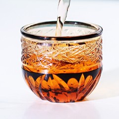Sake Glass Japanese Hand Cut Design Glass Cup Handicraft for Collector