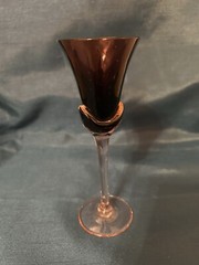 Mikasa Blossom Plum •6 Inch • Crystal Stemmed Cordial Glass – Deep PURPLE –