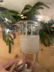 Tiffany & Co. Diamond Point Decanter Lead Crystal Clear Wine Carafe