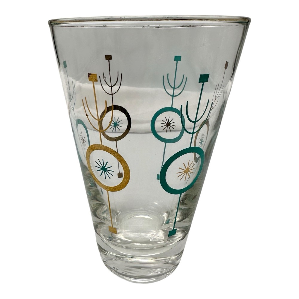 Libbey Nordic Turquoise and 22-Karat Gold Glass
