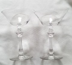 TWO 17403 TIFFIN-FRANCISCAN 5 7/8-inch TALL SHERBET CHAMPAGNE GLASSES