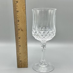6 Cristal D’Arques Longchamp 7 1/4” 8oz Crystal Water Goblets Made In France /cb