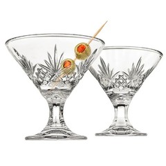 Crystal Martini Glasses, Set Of 4 by Godinger Dublin Shannon ~ 5 oz, NEW In Box