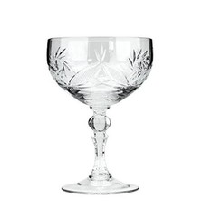 Crystal CR6701, 8 Oz Crystal Champagne/Cocktail Coupe Glasses, Old-Fashioned