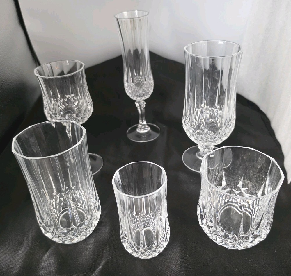 Cristal d’Arques Longchamp France. Lead Crystal Drinkware. You Choose Pieces.