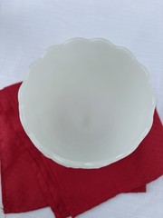 Lg.Milk Glass Goblet Honeycomb Quilted Diamond 6” Country Granny Core Farmhouse*