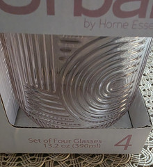 Set of 4 Pink Textured Urban Rock Glasses 13.2oz Bar / Kitchen
