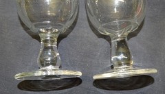 Rummer 19th Century Pair of Goblets 2 part Mold Pub Inn Barware #4