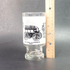 Vintage Anchor Hocking The First Oldsmobile 1897 Footed 12 oz Drinking Glass