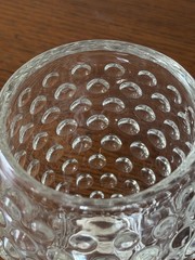 Vintage Tiara Hobnail Iridescent Clear Glass Tumbler Indiana