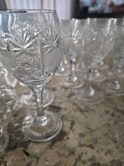 Echt Bleikristall Hand Cut Lead Crystal Wine, Brandy & Beer Glasses Set, Clear