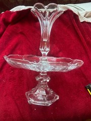 Duncan Miller Monticello Tiffin 3 Piece Epergne Clear