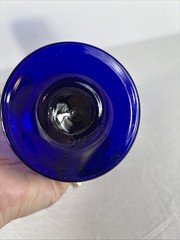Set of 4 Libbey Cobalt Blue Water Goblets 7.25” Vintage Glass USA Stemware
