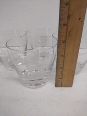 FOSTORIA Whiskey Glasses (4) Ford Thunderbird Highball Tumblers Vtg Circa 1960s