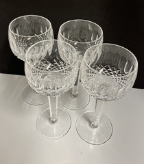 Waterford Crystal Colleen Hock Wine Glasses 7-3/8’’ Set of 4.