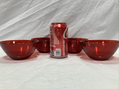 Luminarc Cristal D’Arques Durand Ruby Red Cups & Bowls