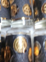 8 – Vin. Libbey Glasses 22k Trim 5in X 2.75 Coins Of The World Textured 1960s