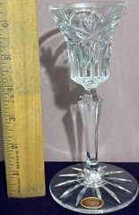 Gorham Crystal Victoria’s Garden Candlesticks 2 Clear Cut Florals 6.5