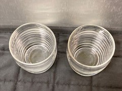 Pair of Vintage Clear Park Avenue Rocks Ribbed Glasses by Anchor Hocking