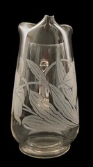 VIN 1950’s Etched Floral Pitcher and 4 Floral Tumblers Libbey Etched Glass