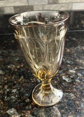 Set of 4 Noritake Sweet Swirl Amber Water Goblet Iced Teas 7 5/8”- VGUC