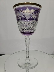 Water Goblet Glass 7-3/8″ Crystal Ebeling & Reuss Marchioness Amethyst Purple #2