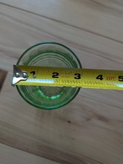 Hazel Atlas Uranium Juice Glasses Blacklight Glow Lot Of 5 Surface Wear