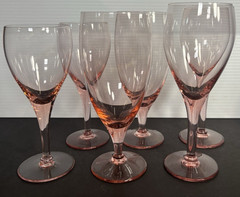 6 Vintage Mikasa Elegance Elegant Rose Pink Glasses Replacements Discontinued