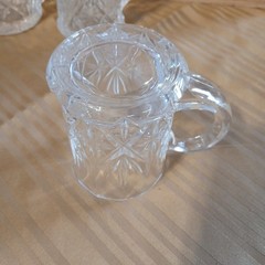Cristal D’Arques CHANTILLY TAILLE BEAUGENCY Durand French Mugs Set Of 3